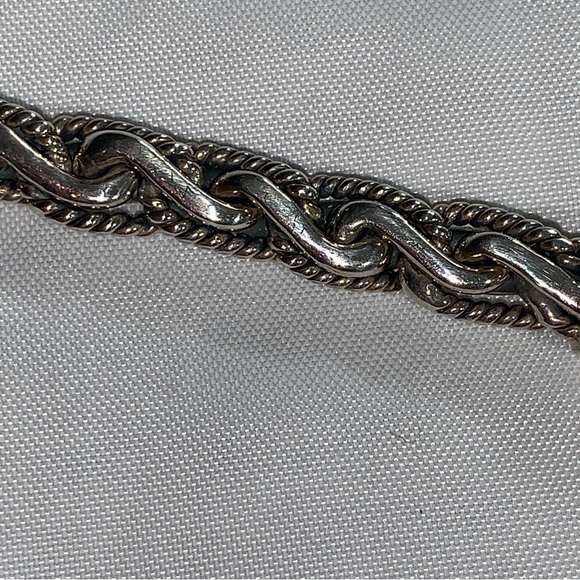 NWT auth PHILLIP GAVRIEL sterling silver double link FLEUR DE LIS bracelet - Picture 13 of 13